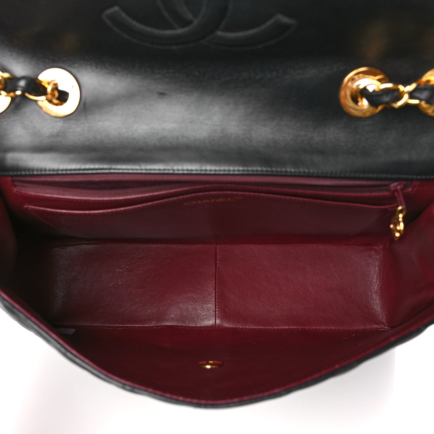 Lambskin Quilted XL Jumbo Single Flap Black