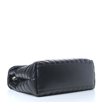 Saint Laurent Calfskin Y Quilted Monogram Medium Loulou Chain Satchel Black 4 of 8