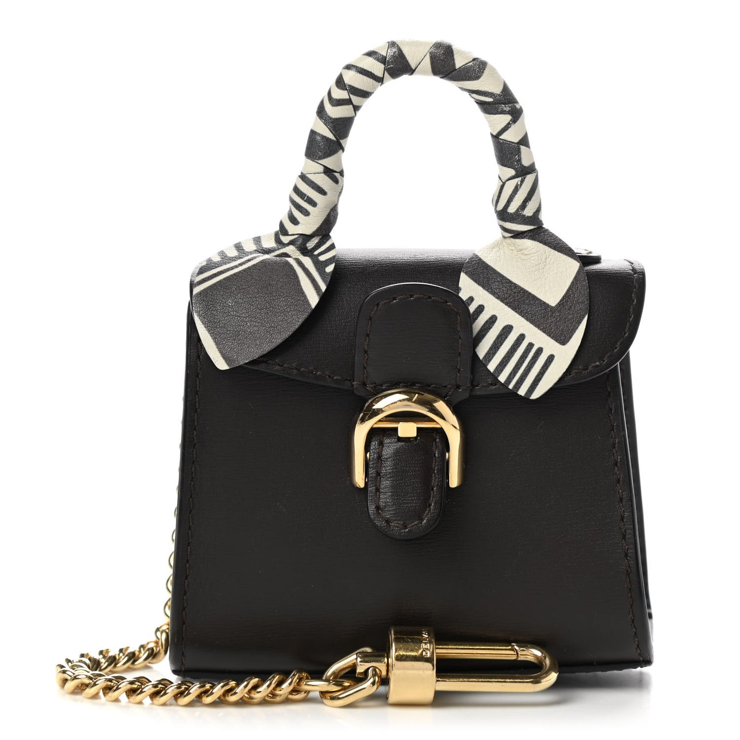Ribbon Brillant Bag Charm Brown