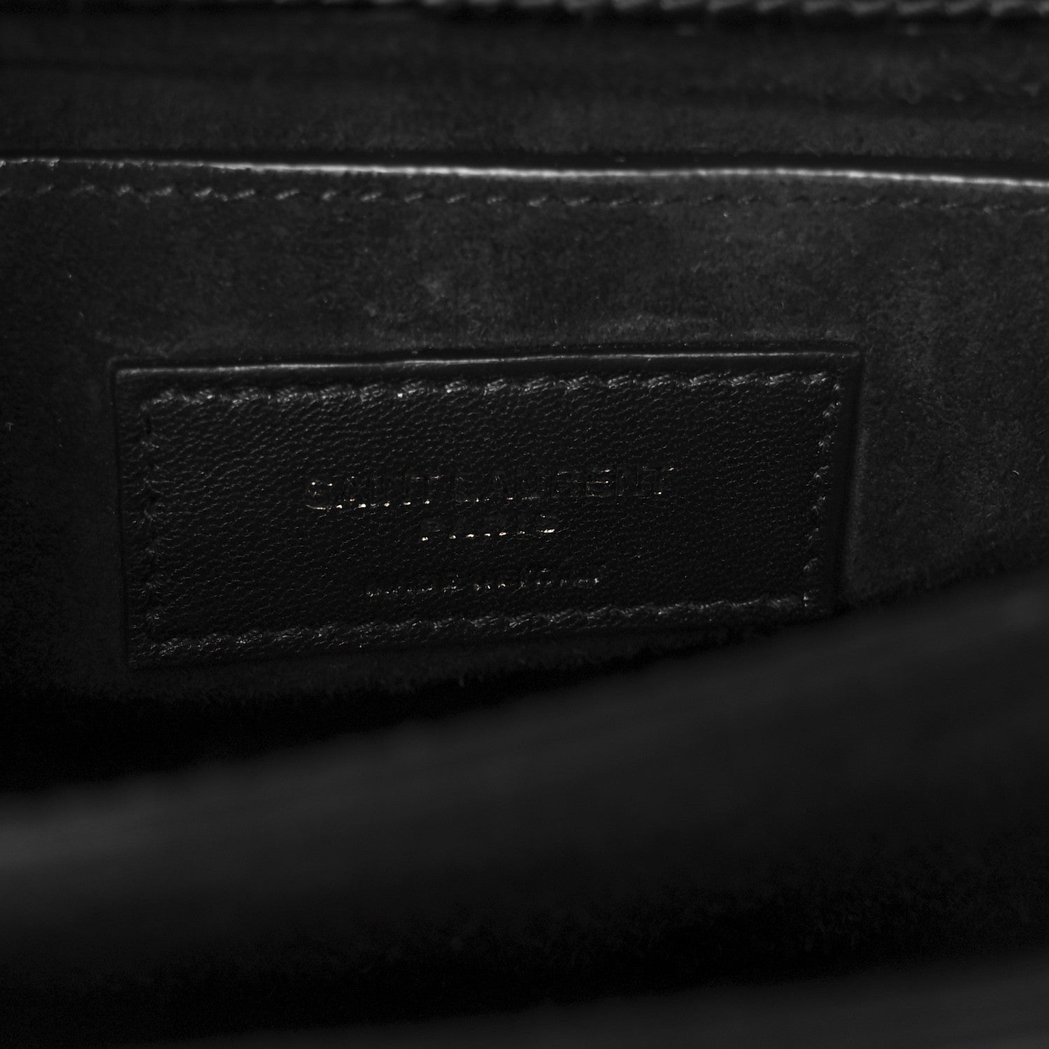 Saint Laurent Calfskin Crocodile Embossed Medium Monochrome Monogram Sunset Black 6 of 12