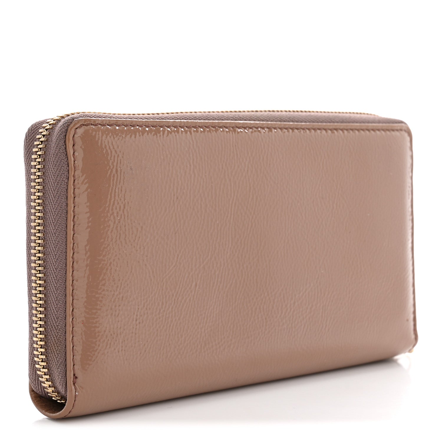 Gucci Patent Soho Zip Around Wallet Dark Cipria 3 of 7