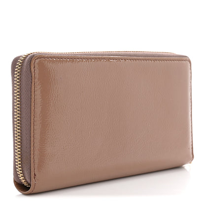 Gucci Patent Soho Zip Around Wallet Dark Cipria 3 of 7
