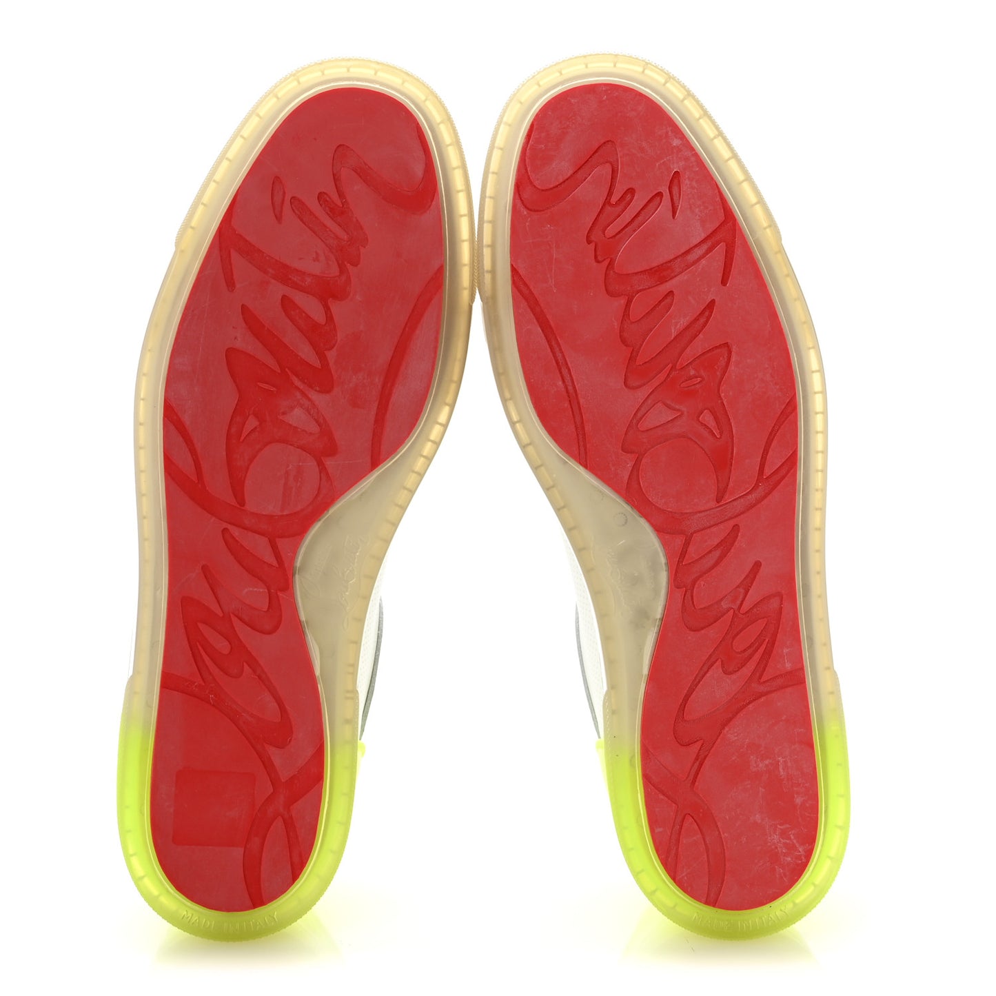 Calfskin Perforated Nappa Womens Fun Vieira Orlato Flat Sneakers 39 Bianco Fluo Yellow