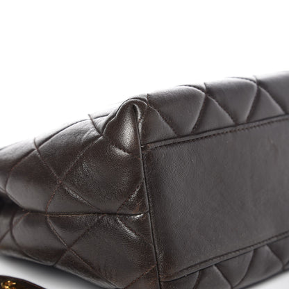 Chanel Lambskin Quilted Shoulder Bag Dark Brown 11 of 15