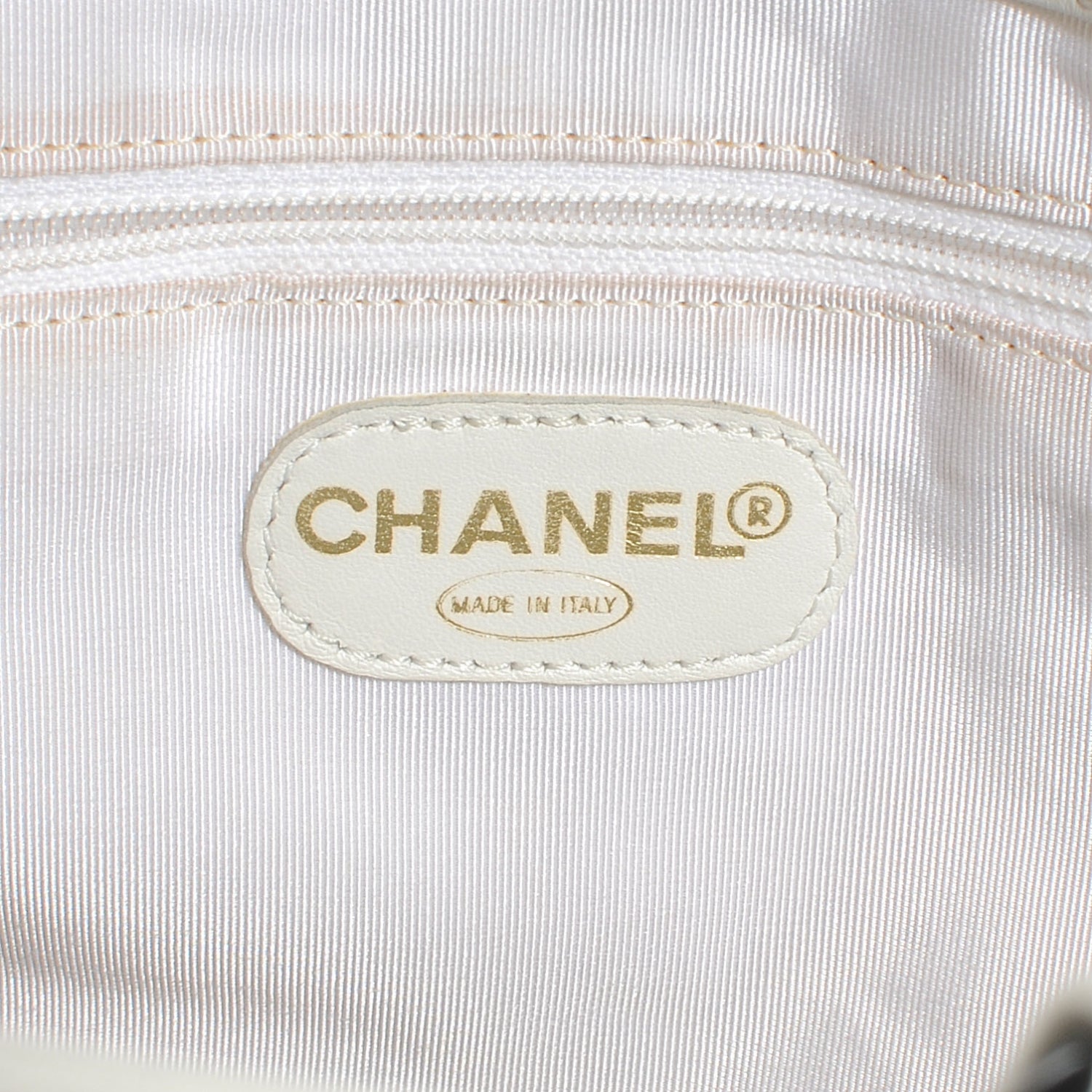 Chanel Lambskin Chain CC Tote White 9 of 10