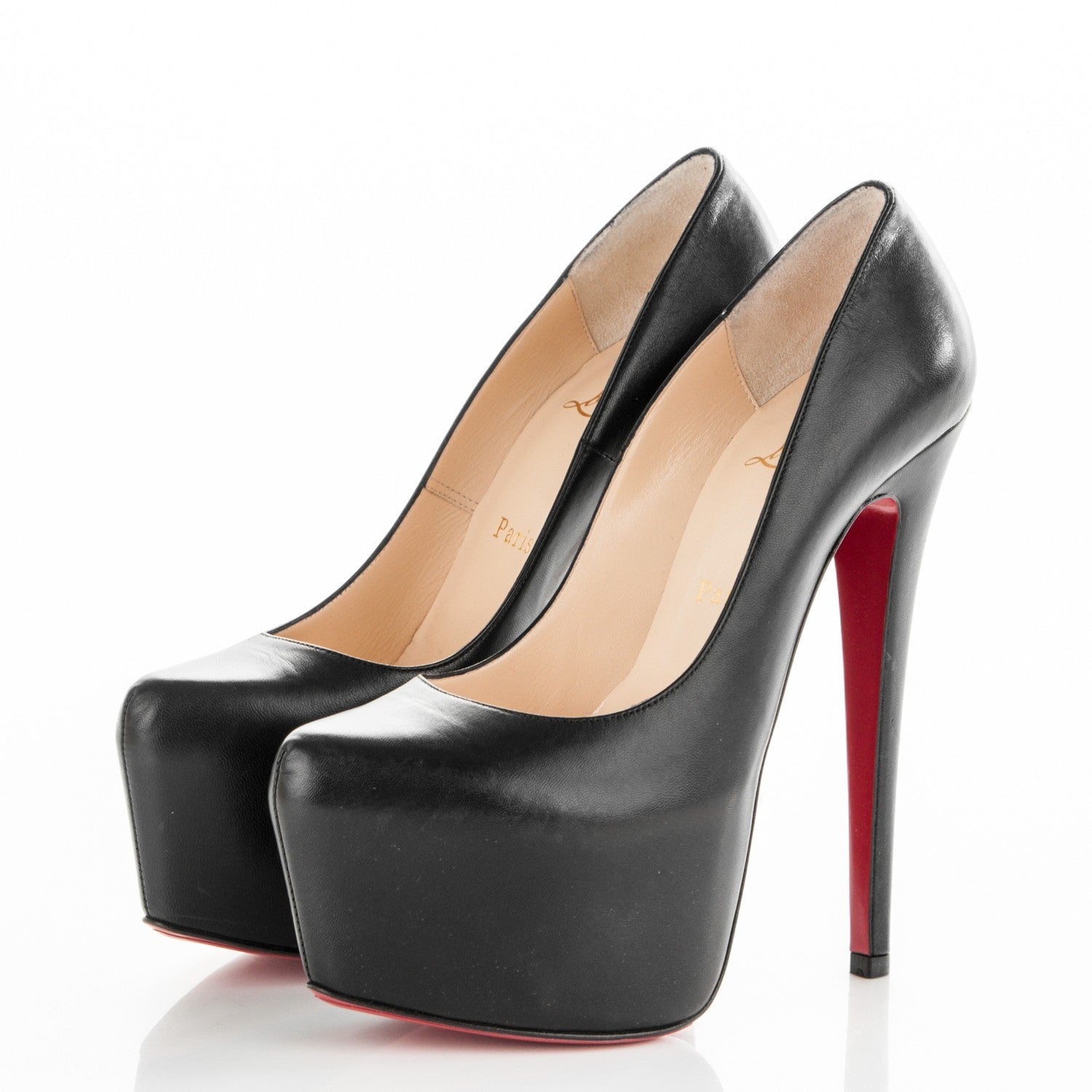 Christian Louboutin Kid Daffodile 160 Pumps 37.5 Black 3 of 7