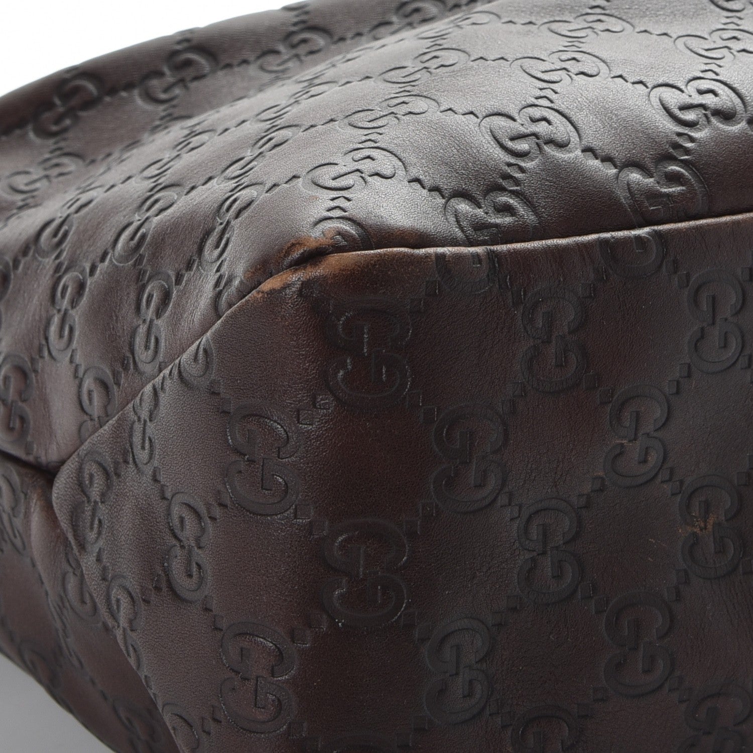 Gucci Guccissima Medium Horsebit Chain Hobo Dark Brown 8 of 12
