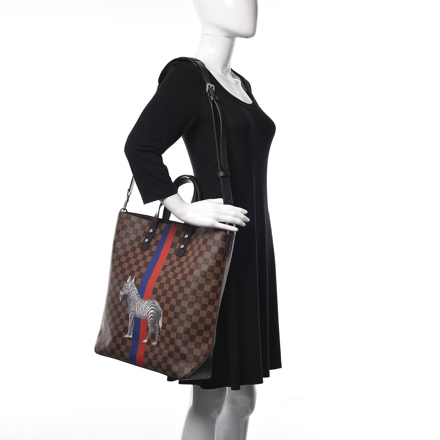 Louis Vuitton Savane Damier Ebene Zebra Atlas Tote 2 of 10