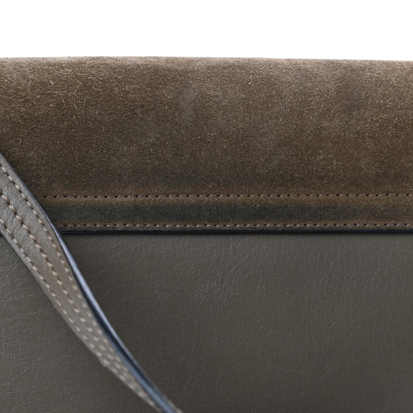 Suede Calfskin Small Faye Shoulder Bag Deep Forest
