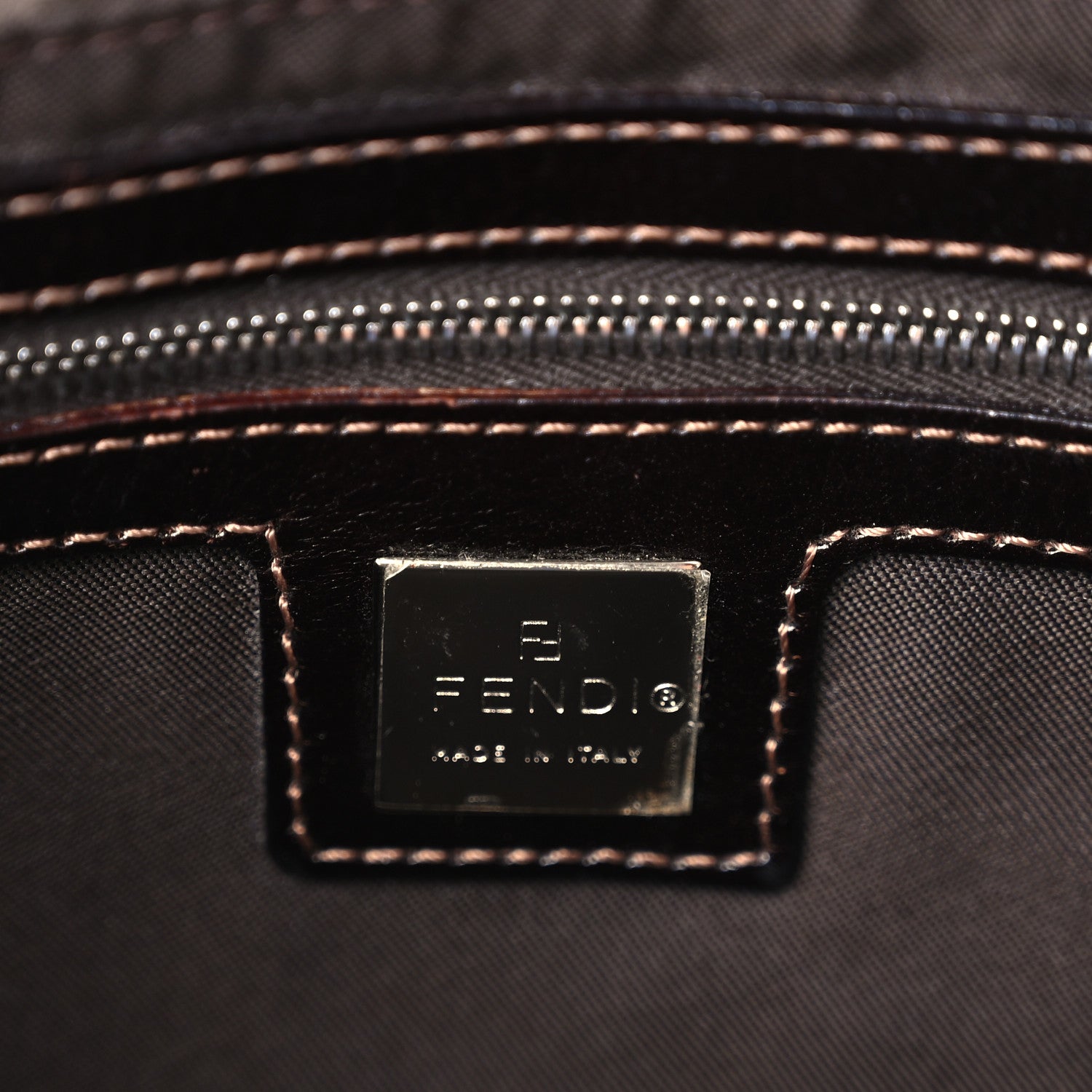 Fendi Satin Lizard Beaded Baguette Grey Orange 6 of 9