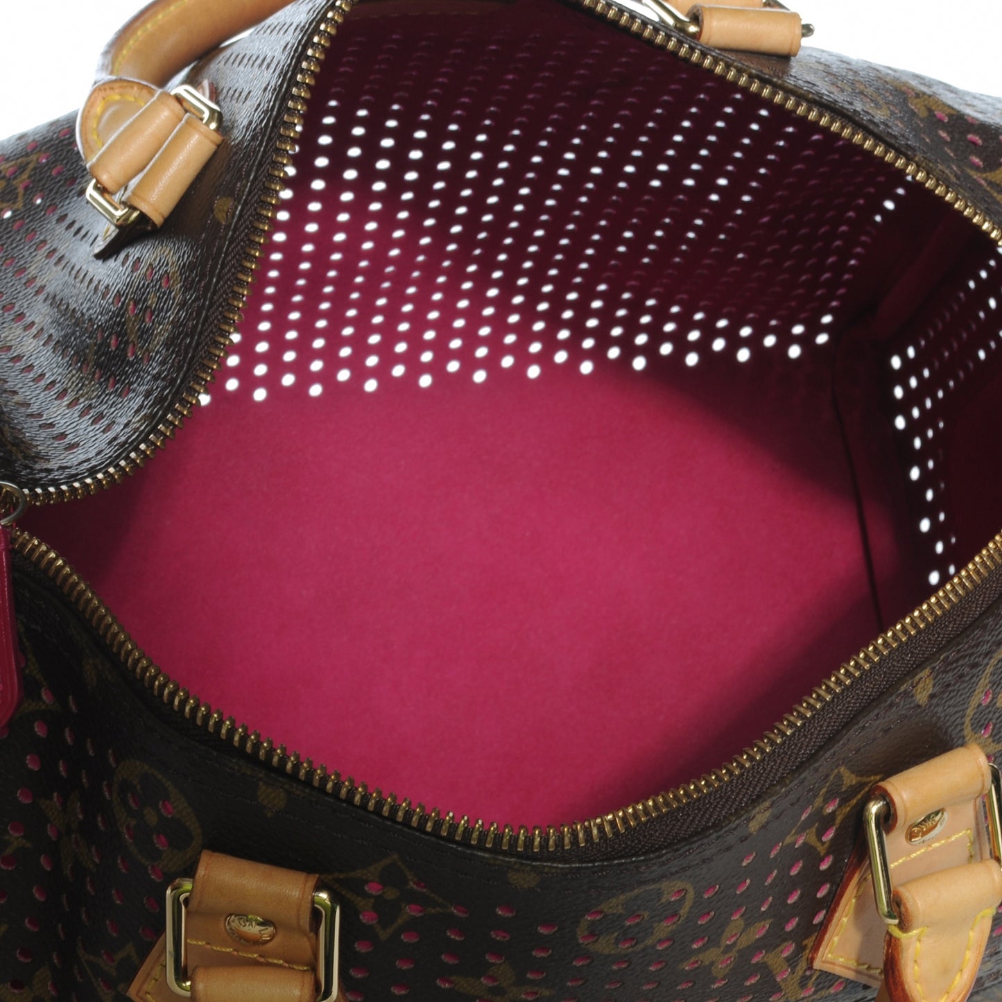 Monogram Perforated Speedy 30 Fuchsia