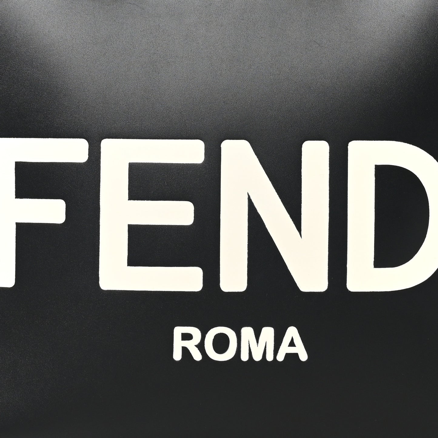 Vitello King Plexiglass Logo Embossed Medium Fendi Sunshine Shopper Tote Black White