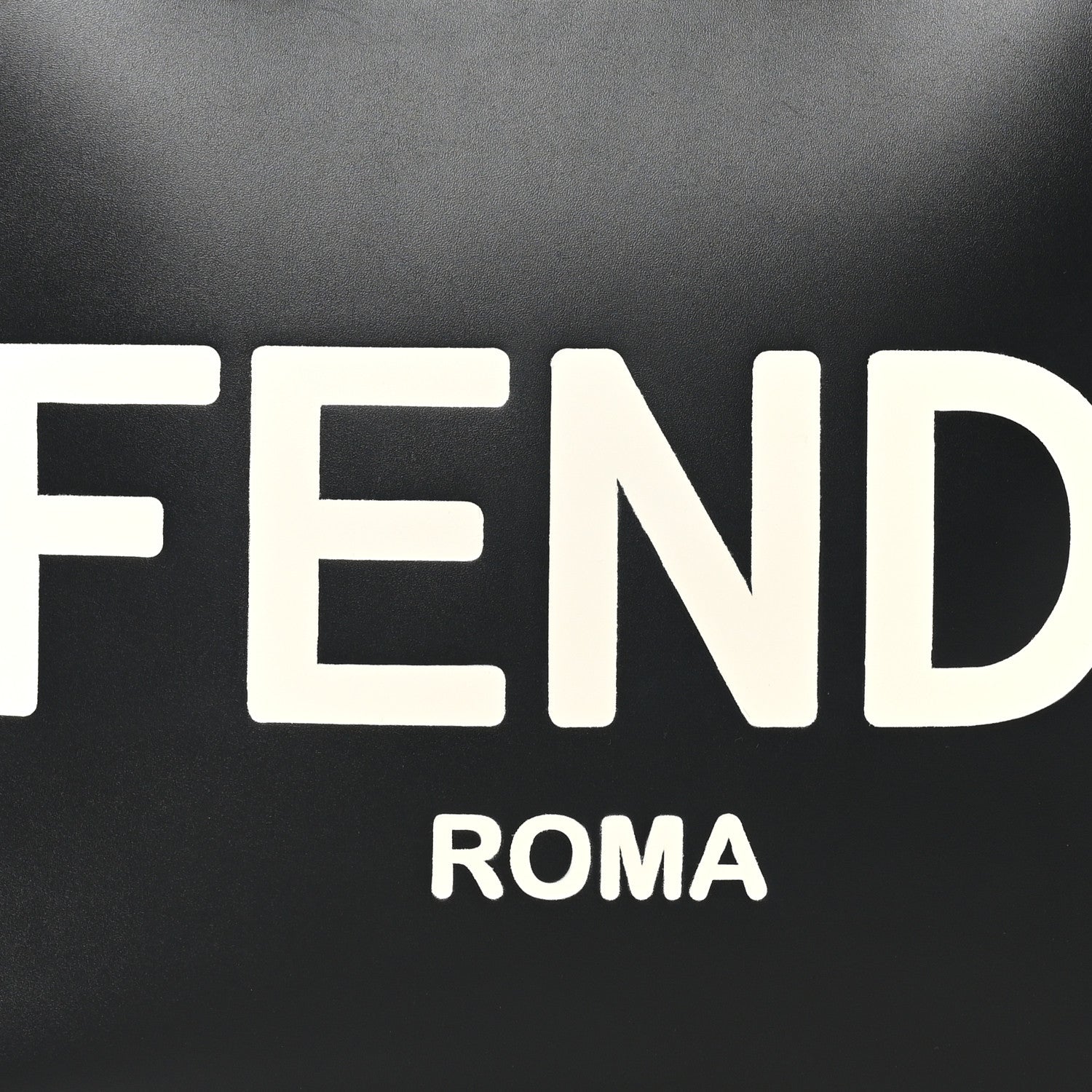 Fendi Vitello King Plexiglass Logo Embossed Medium Fendi Sunshine Shopper Tote Black White 7 of 9