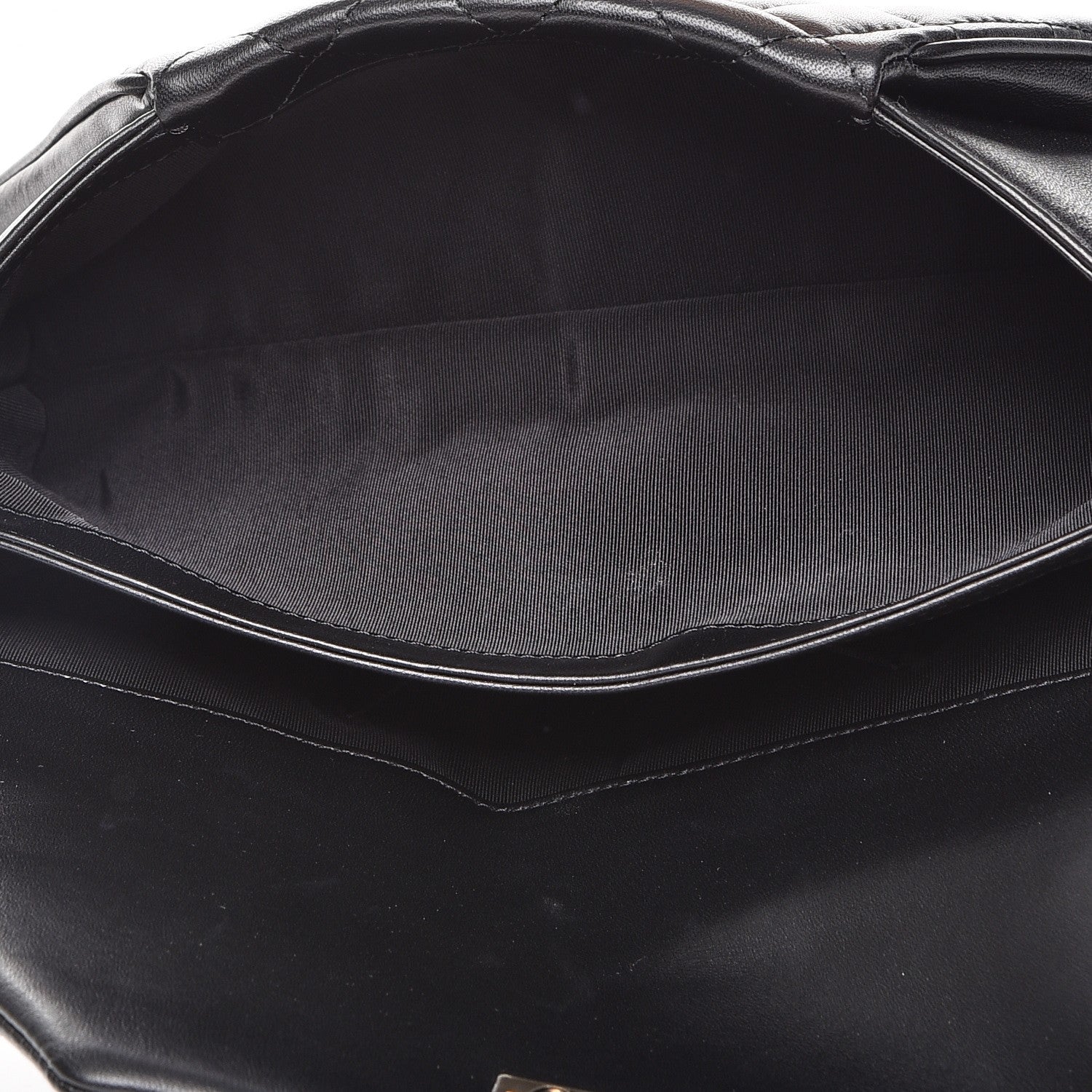Chanel Lambskin Quilted Fold Up Again Clutch Black 5 of 8