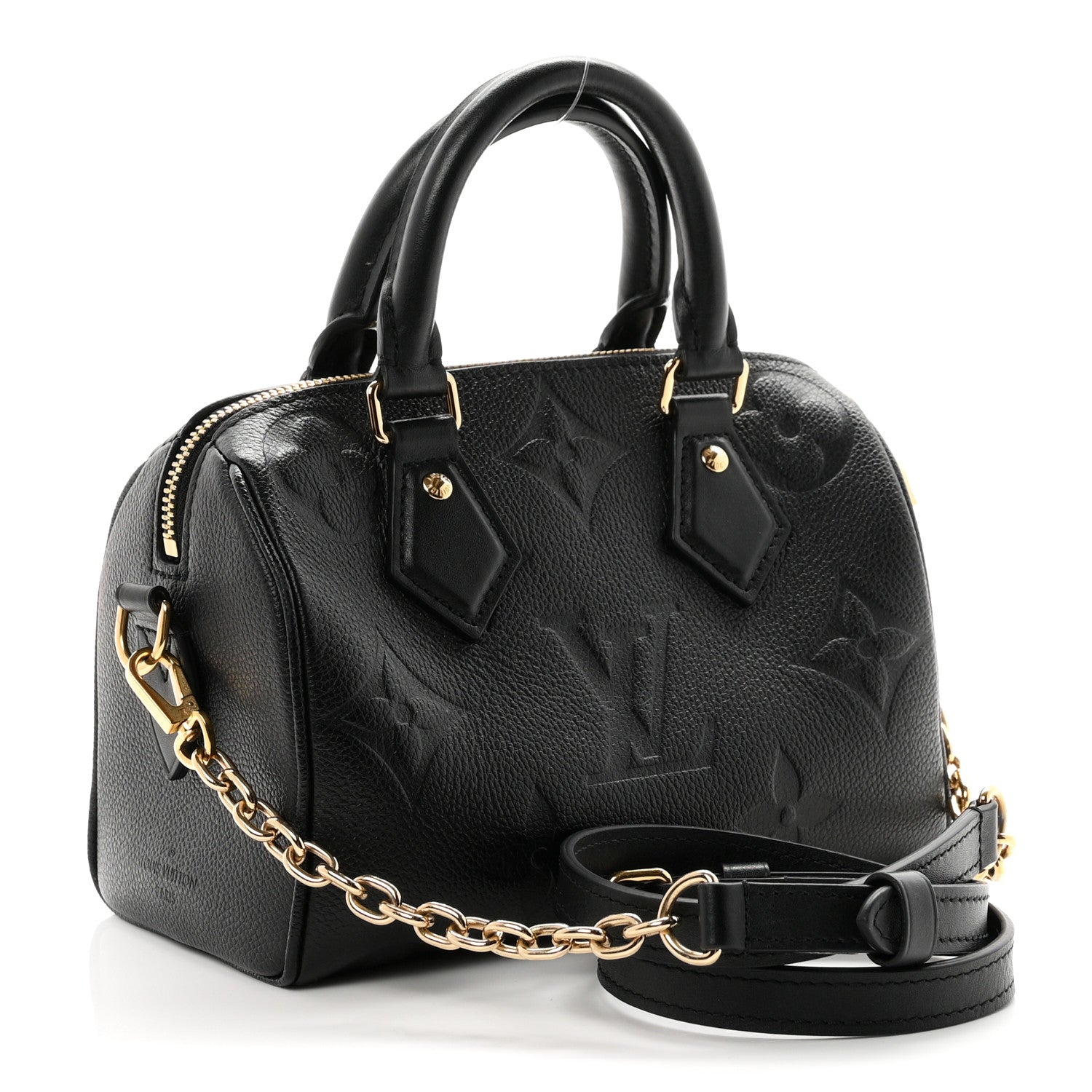 Louis Vuitton Empreinte Monogram Giant Speedy Bandouliere 20 Black 3 of 9