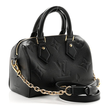 Louis Vuitton Empreinte Monogram Giant Speedy Bandouliere 20 Black 3 of 9