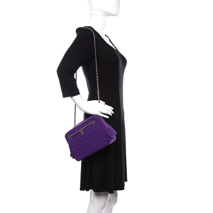 Chanel Jersey Quilted Camera Case Purple 2 of 12