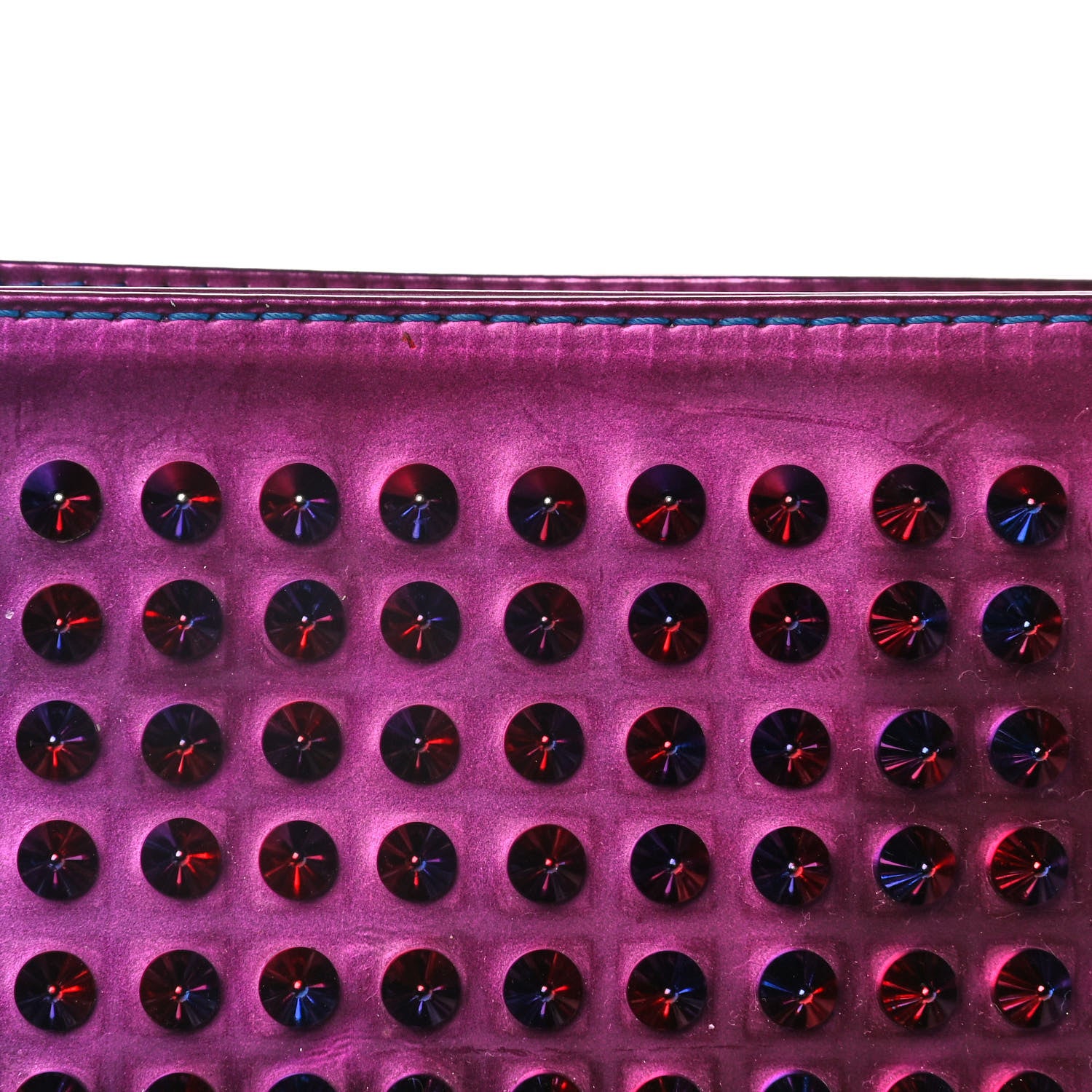 Christian Louboutin Patent Scarabe Spikes Loubiposh Chain Clutch Rose Digitale 20 of 20