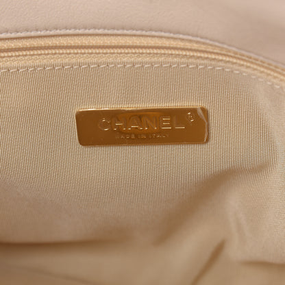 Chanel Lambskin Quilted Large 19 Flap Light Beige 8 of 11