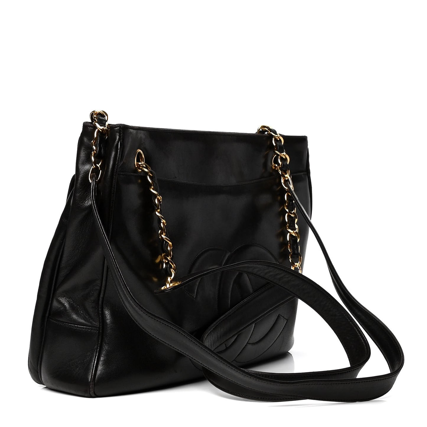 Lambskin Flap Shoulder Bag Black