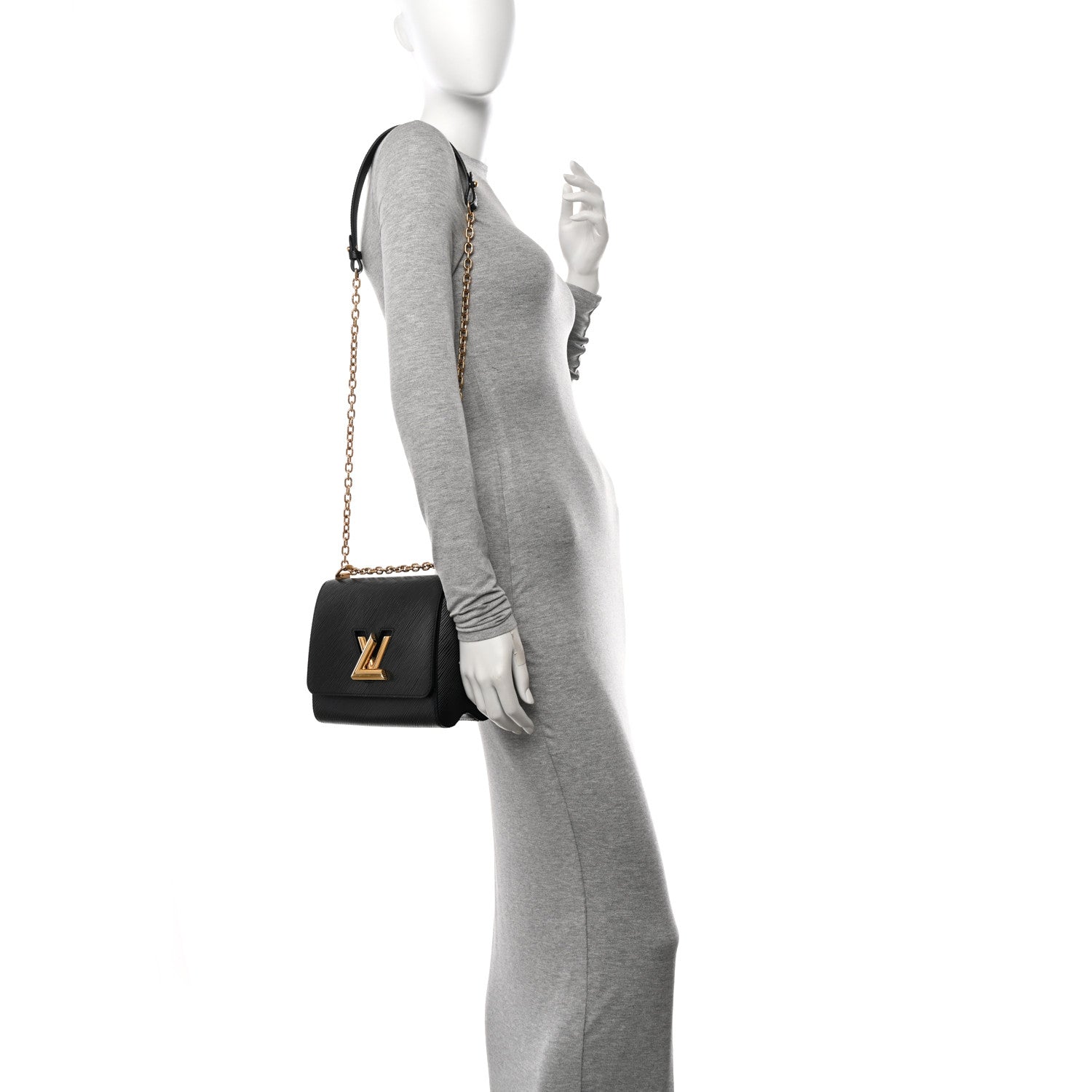 Louis Vuitton Epi Twist Shoulder Bag MM Black 2 of 10