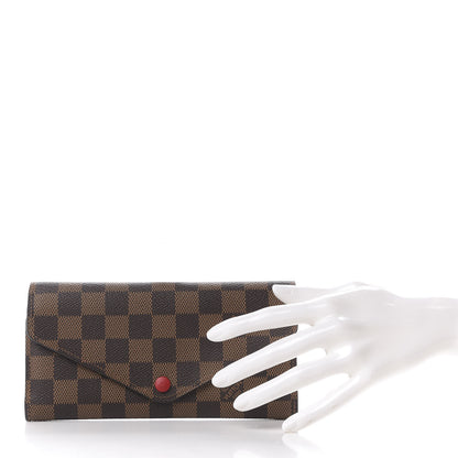 Louis Vuitton Damier Ebene Josephine Wallet Red 2 of 10