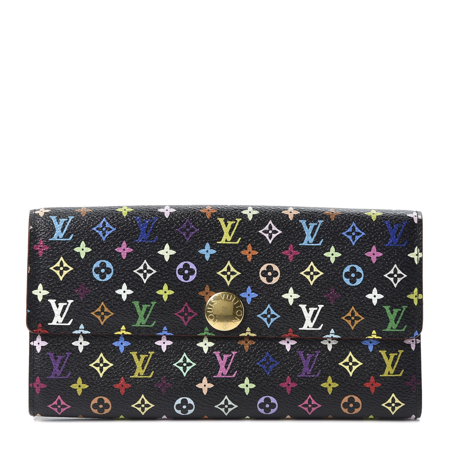 Louis Vuitton Monogram Multicolor Sarah Wallet Black 1 of 8