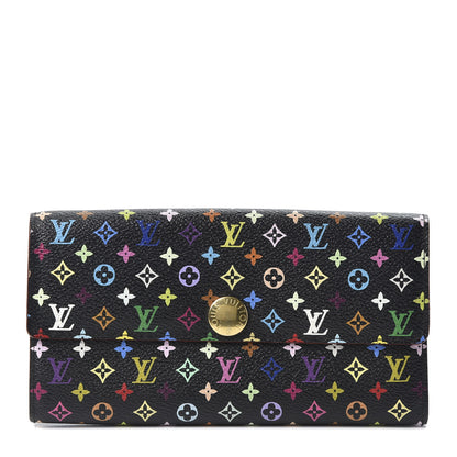 Louis Vuitton Monogram Multicolor Sarah Wallet Black 1 of 8