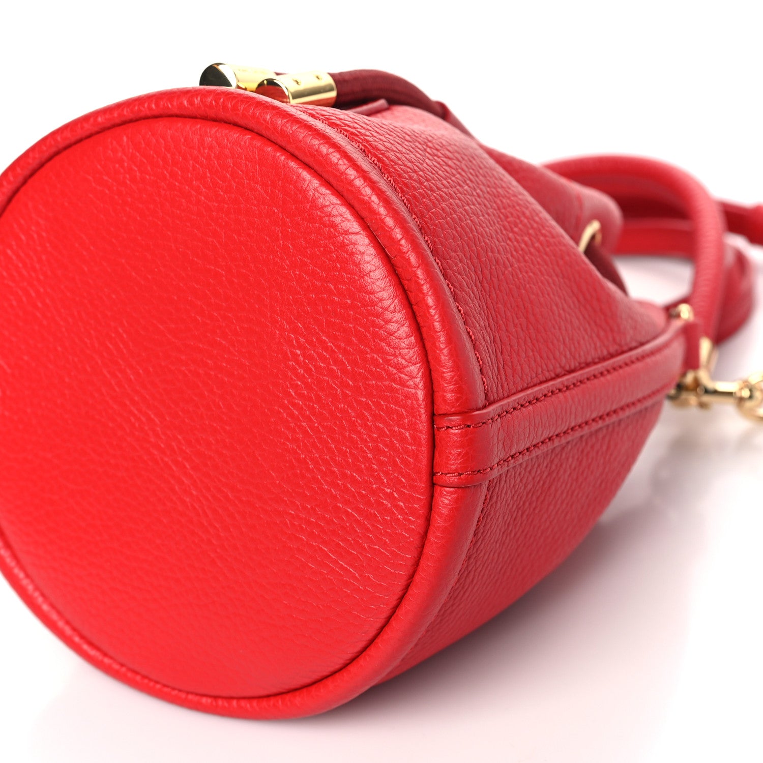 Marc Jacobs Grained Calfskin The Mini Bucket Bag True Red 9 of 9