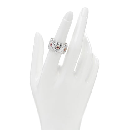 Buccellati Sterling Silver Gold Vermeil Pink Sapphire Blossoms Daisy Ring 54 6.75 2 of 5