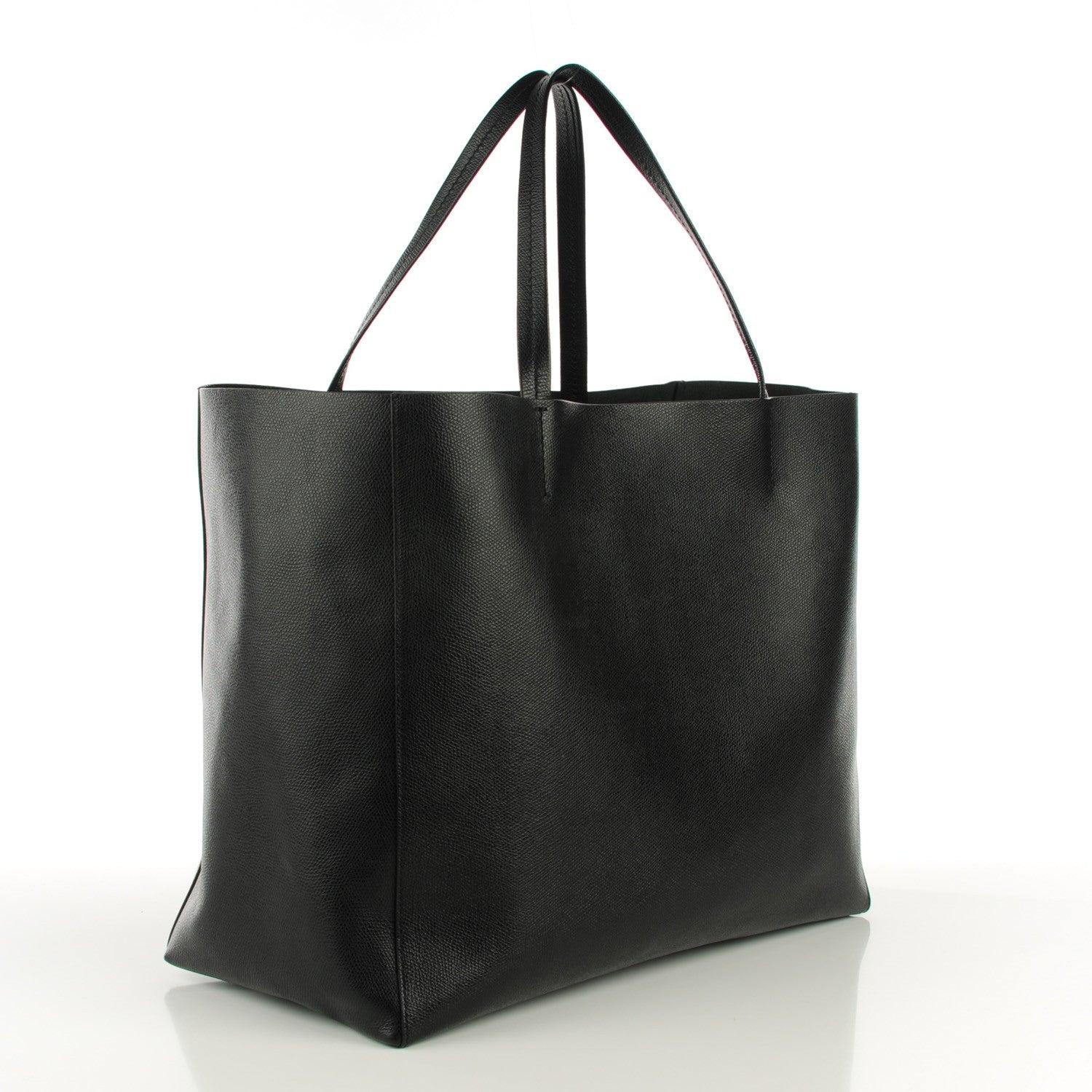Celine Grained Calfskin Horizontal Cabas Black 3 of 12