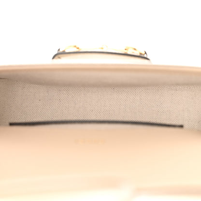 Gucci GG Supreme Monogram Textured Dollar Calfskin Web Mini Horsebit 1955 Shoulder Bag Beige Mystic White Oatmeal 5 of 13