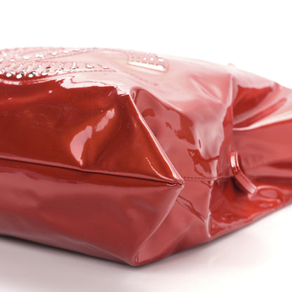 Chanel Patent Crystal Strass Bonbons Tote Red 9 of 9