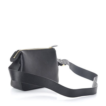 Burberry Soft Grain Calfskin House Check Small Helmsley Crossbody Black 3 of 9