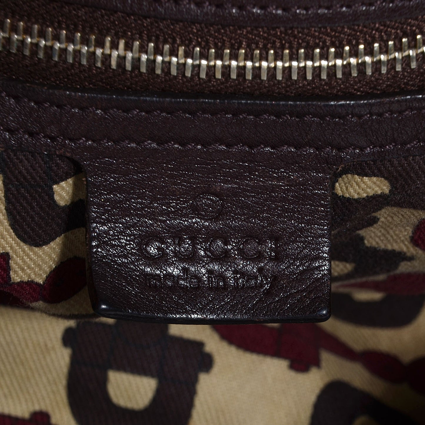 Guccissima Large Horsebit Chain Hobo Chocolate Brown