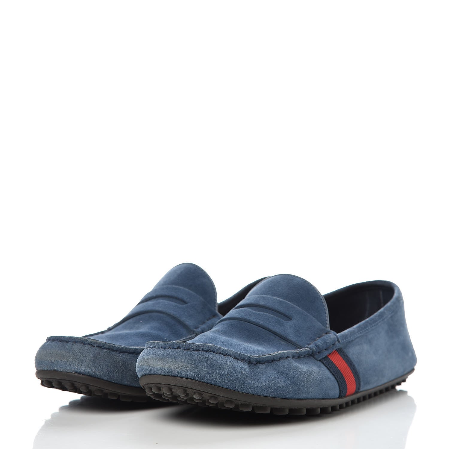 Gucci Suede Web Mens Kanye Driver Loafers 8 Loess 3 of 14