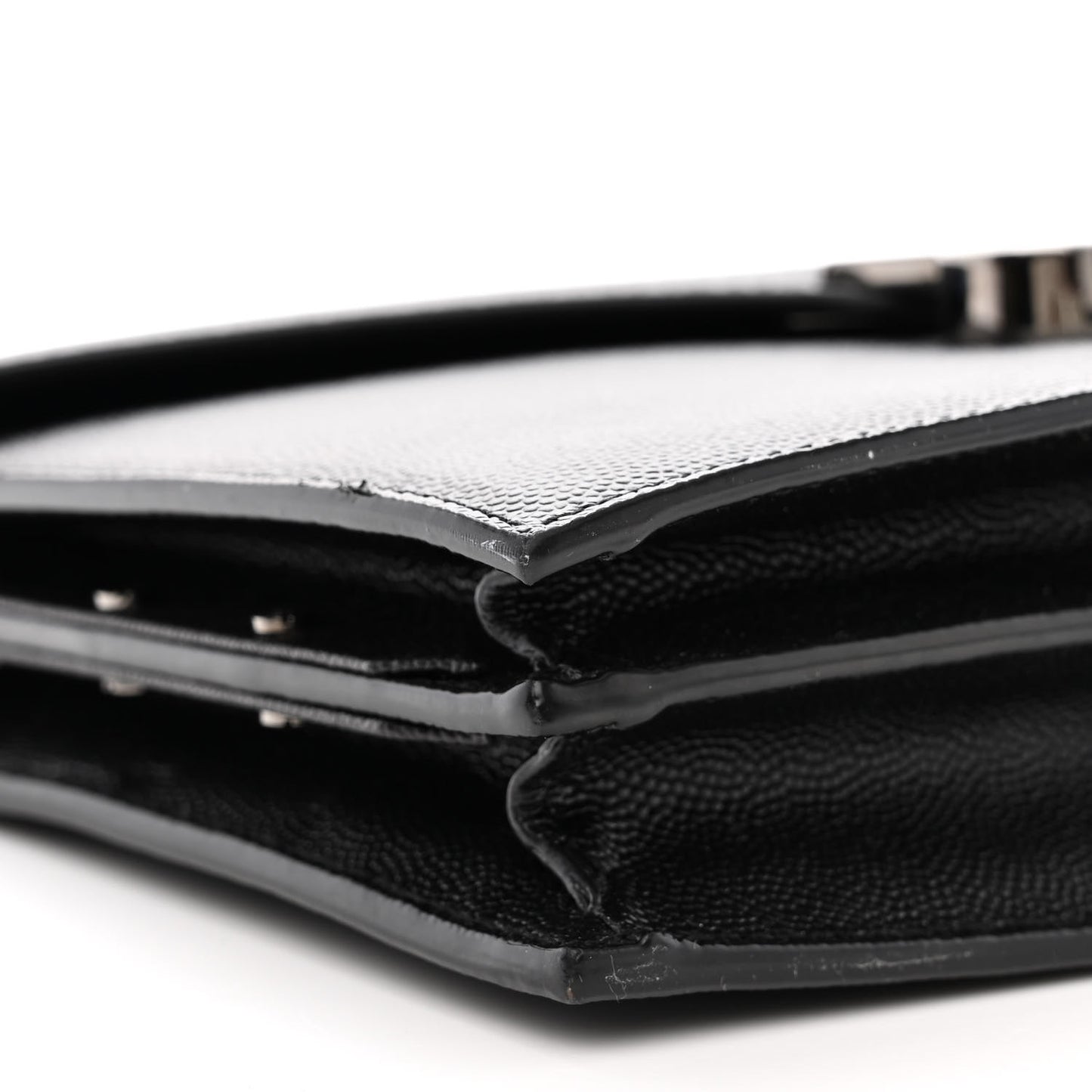 Grain De Poudre Monogram Cassandra Clasp Bag Black
