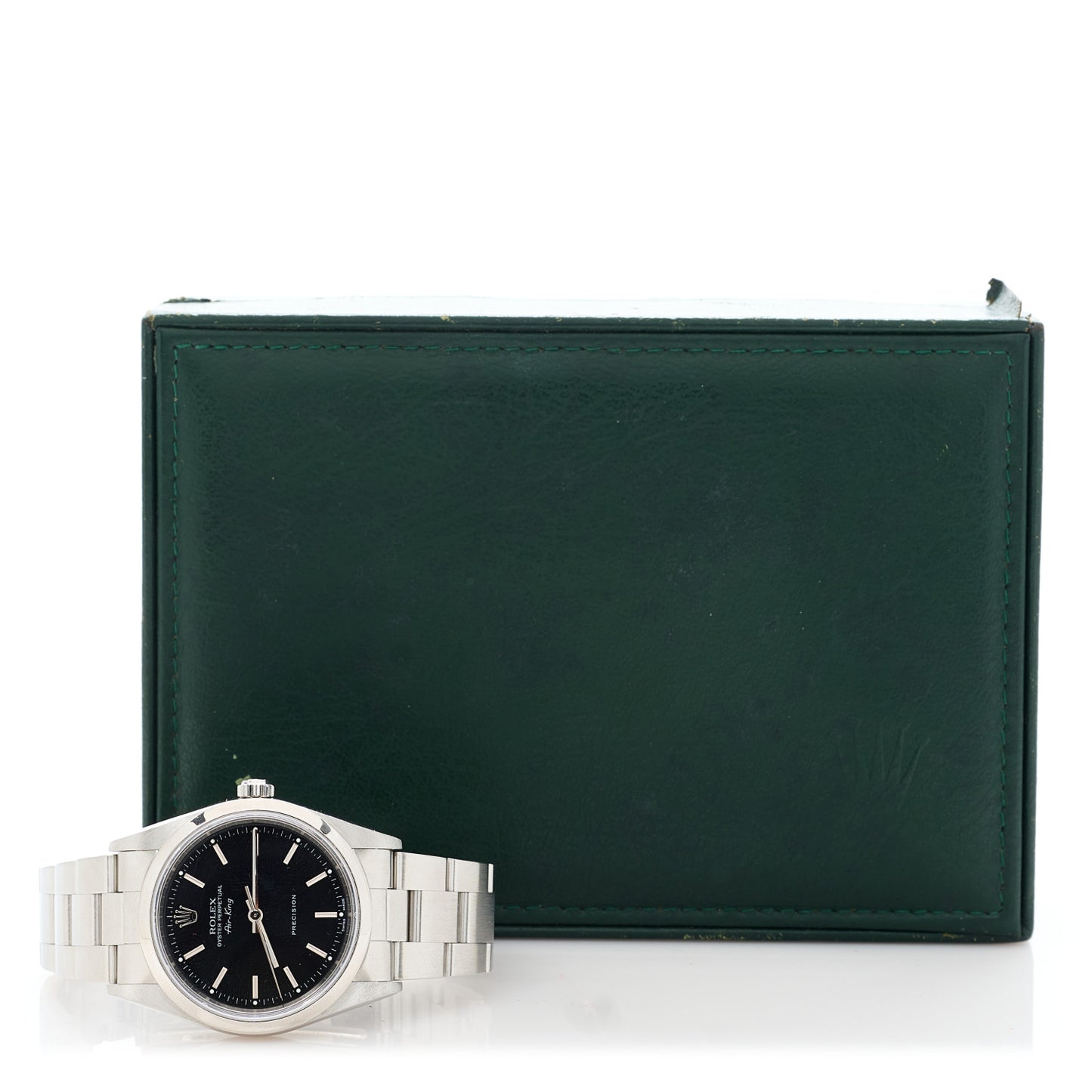 Stainless Steel 34mm Air-King Oyster Perpetual Precision Watch Black 14000M