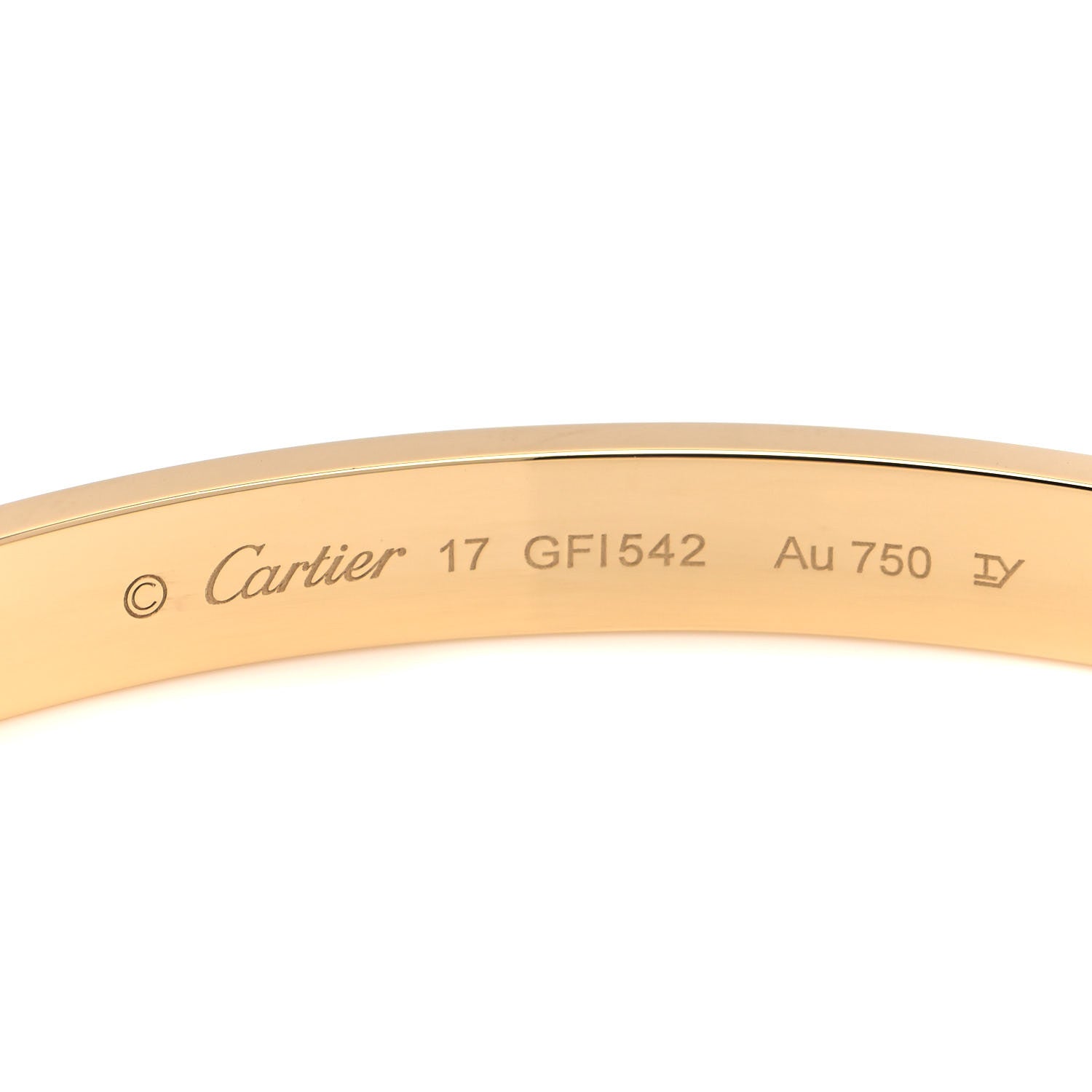 Cartier 18K Yellow Gold LOVE Bracelet 17 4 of 6