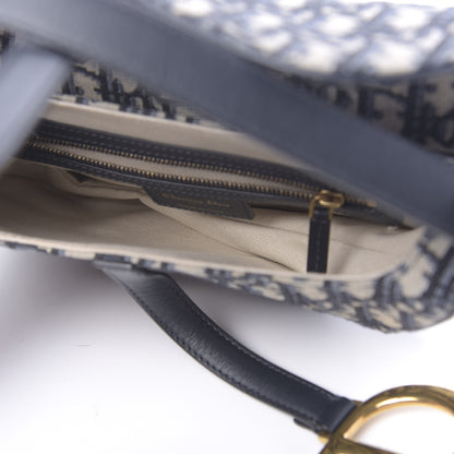 Christian Dior Oblique Saddle Bag Blue 5 of 10