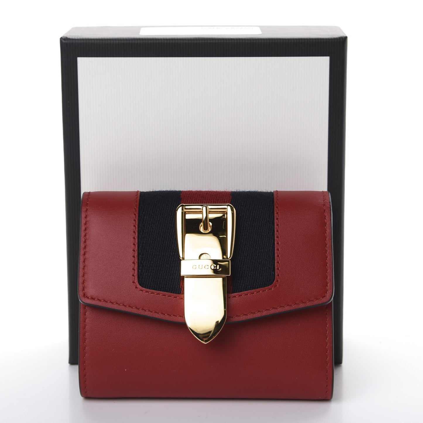 Calfskin Sylvie Wallet Hibiscus Red