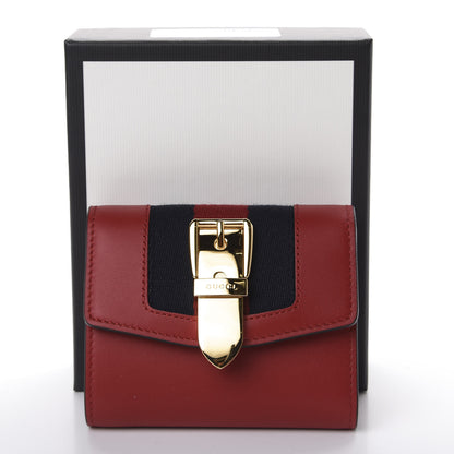 Gucci Calfskin Sylvie Wallet Hibiscus Red 9 of 9