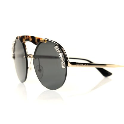 Prada Crystal Ornate Sunglasses SPR52U Havana 5 of 5