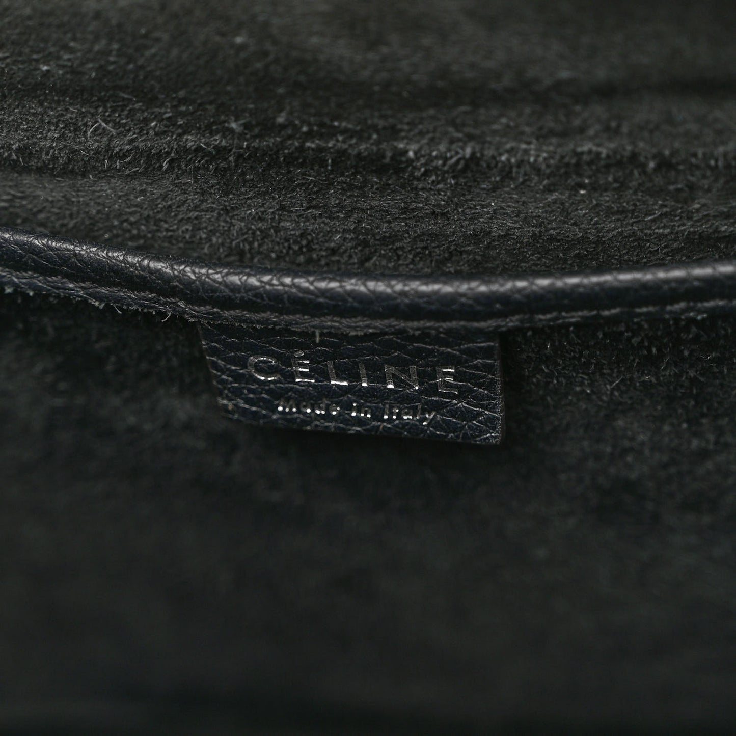 Drummed Calfskin Nano Luggage Black