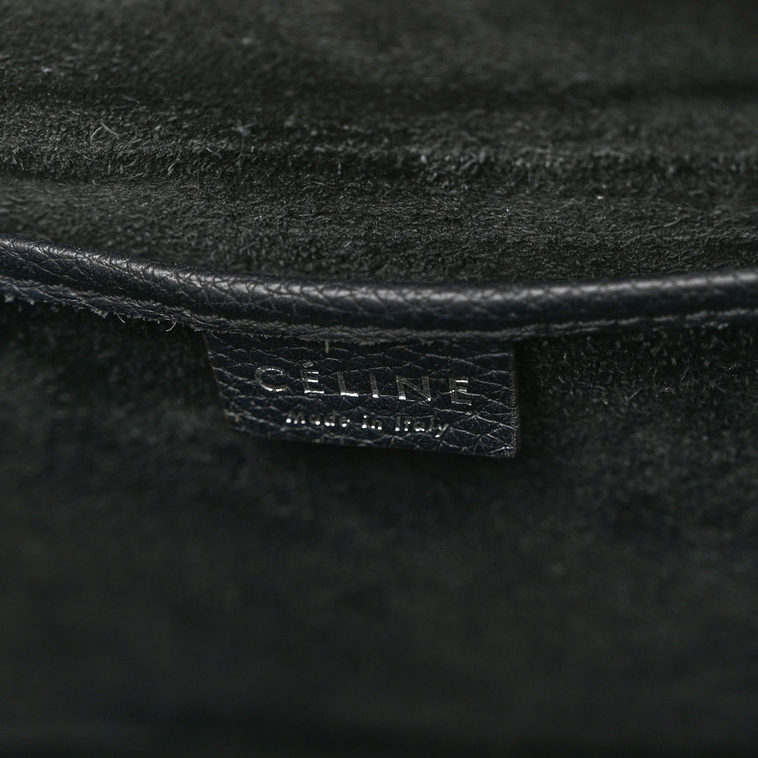 Celine Drummed Calfskin Nano Luggage Black 6 of 10