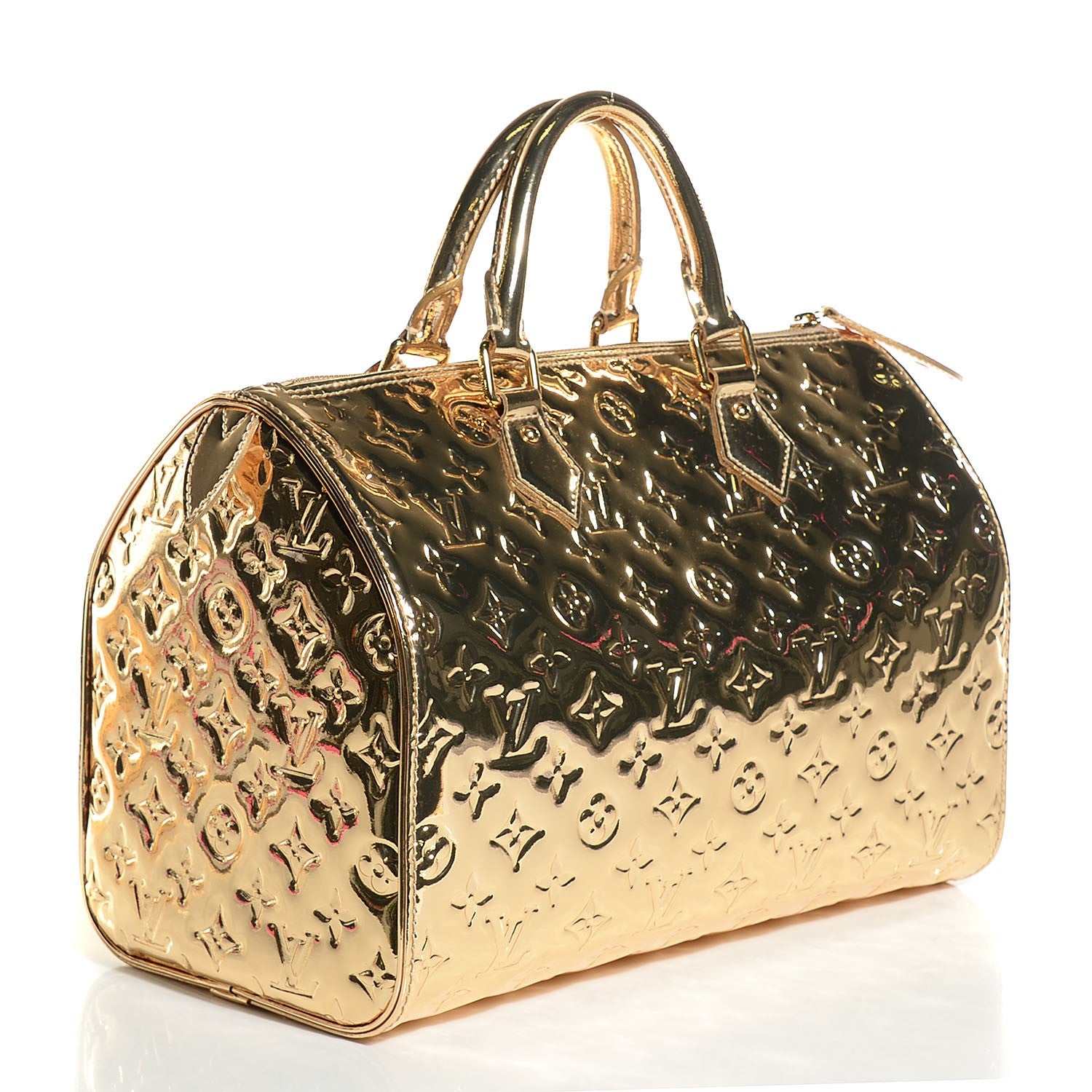 Louis Vuitton Monogram Miroir Speedy 30 Gold 3 of 7