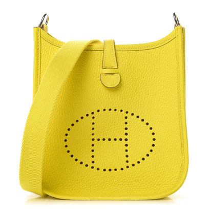 Hermes Taurillon Clemence Evelyne TPM Lime 1 of 11