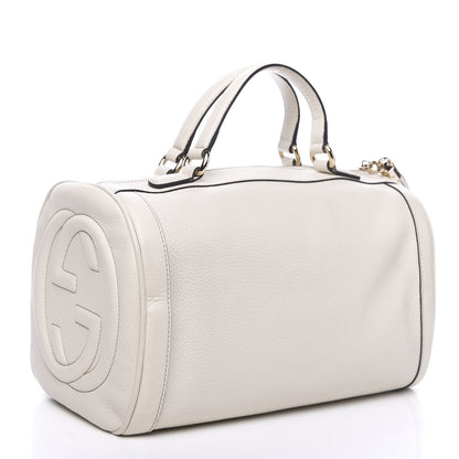 Gucci Pebbled Calfskin Medium Soho Boston Off White 2 of 11