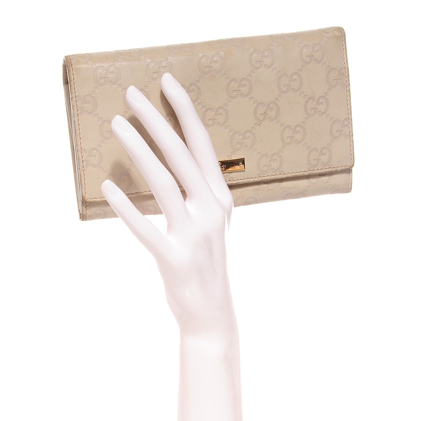 Guccissima Continental Wallet Off White