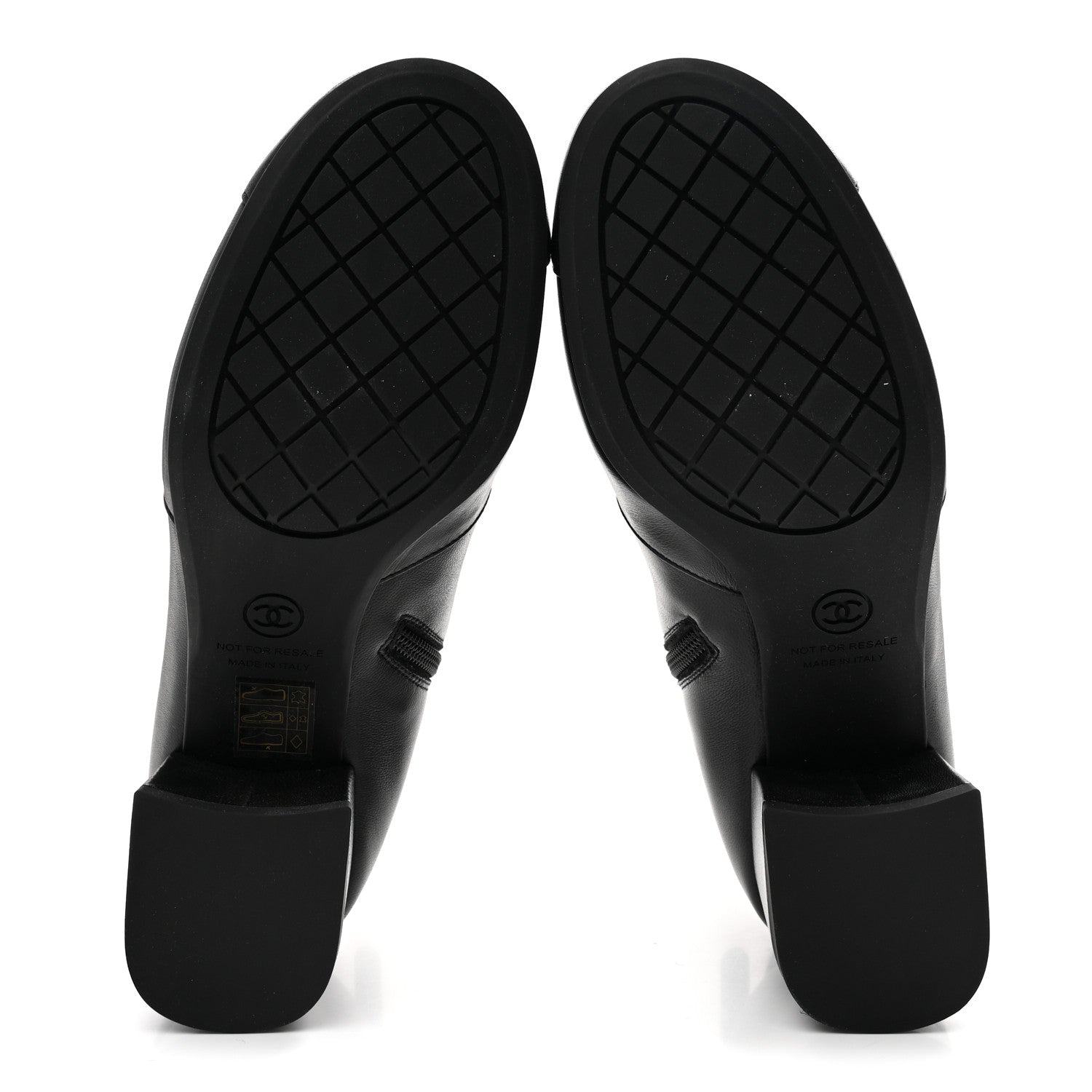 Chanel Stretch Lambskin Cap Toe CC Short Boots 37.5 Black 6 of 10